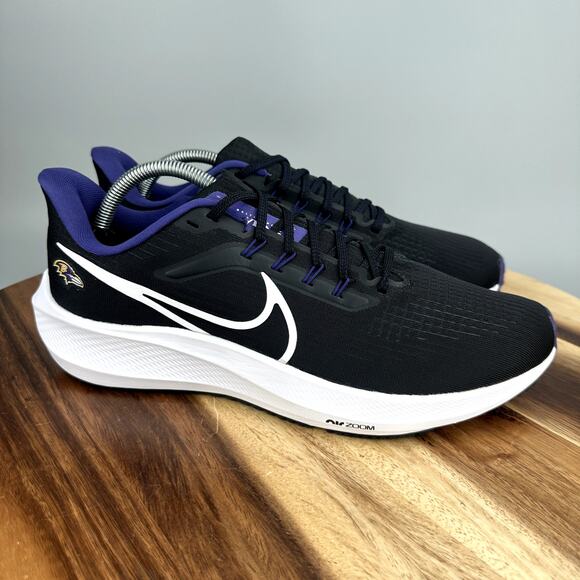 Nike Air Zoom Pegasus 39 Baltimore Ravens Running Shoes Men's Size 10 DR2043-001 - Picture 1 of 8